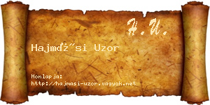 Hajmási Uzor névjegykártya